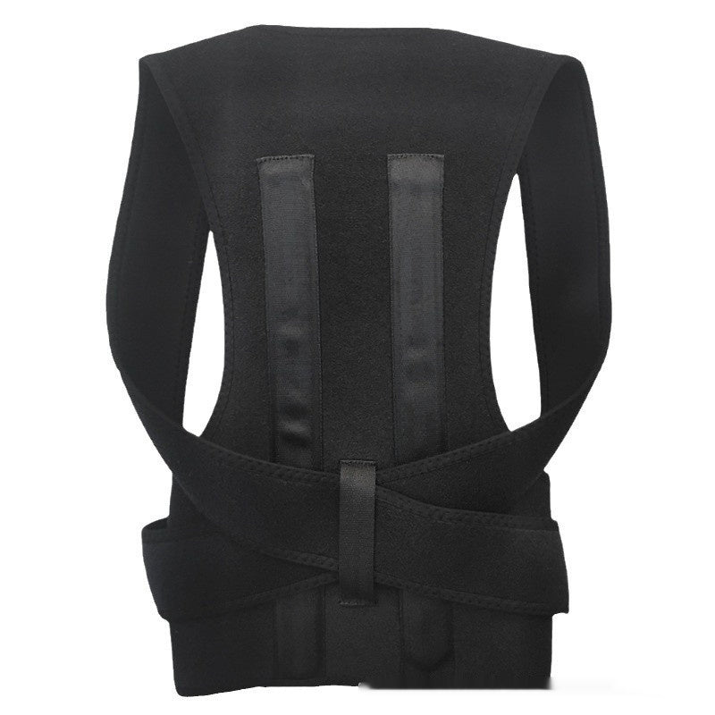 Black back brace on a white background